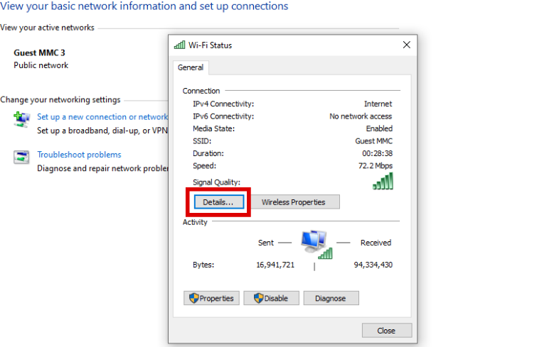 How to Get Computer IP Through Network Icon