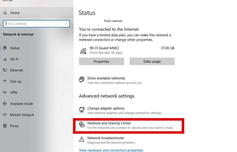 How to Get Computer IP Through Network Icon